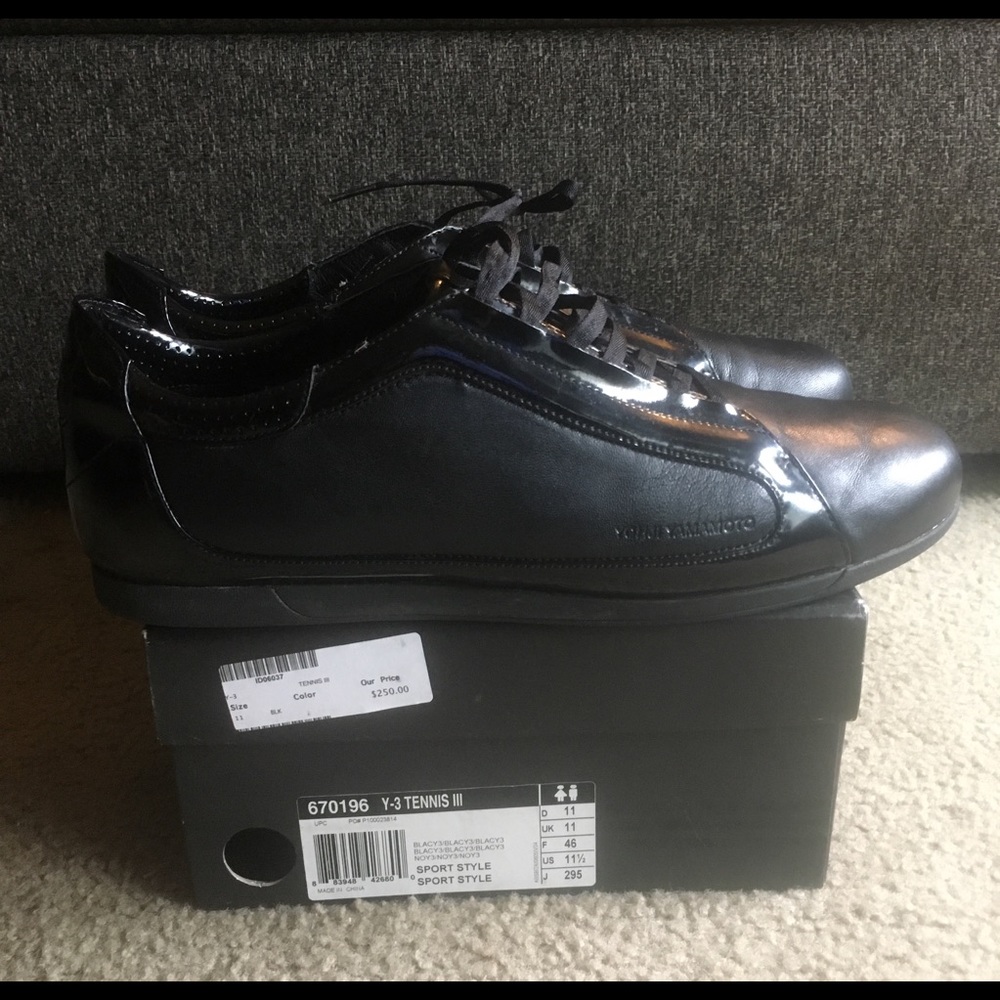 Y-3 leather/ patent Sneakers